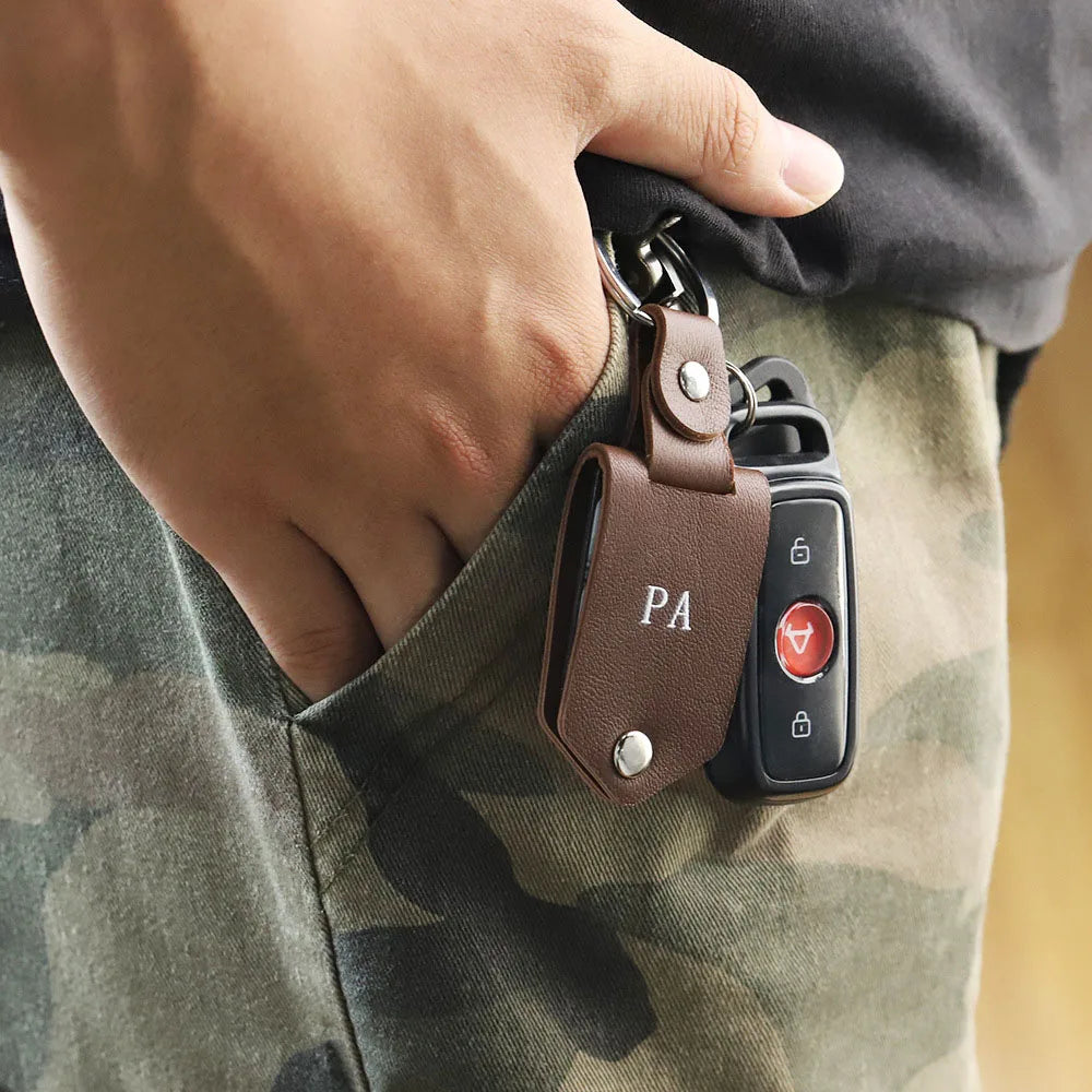 Personalized Leather Keychain