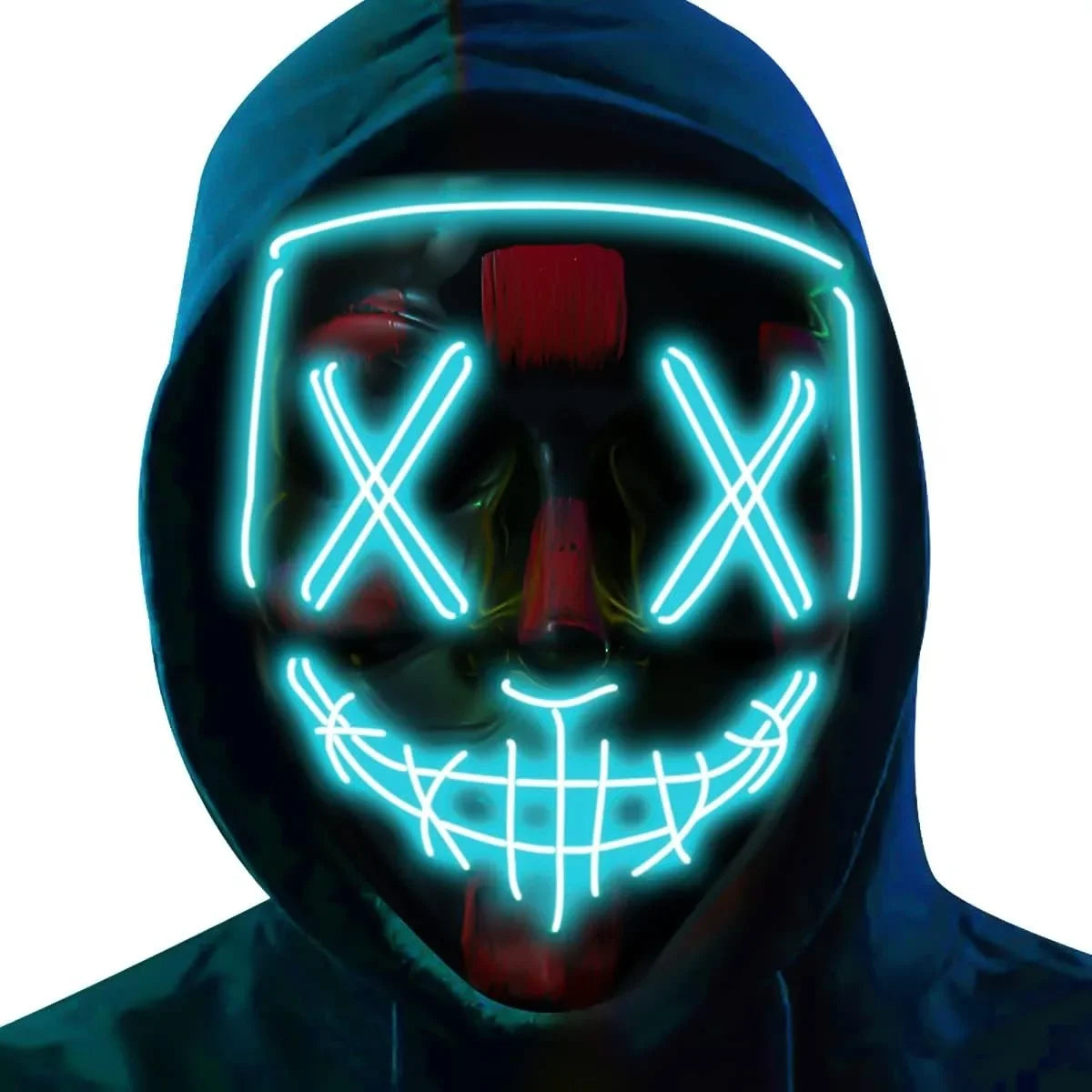 Glowing EL Wire Light-Up Mask