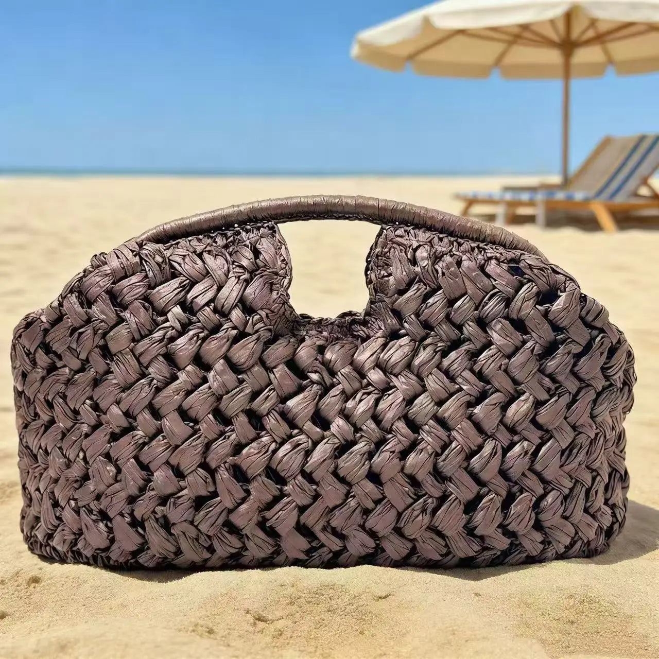Handwoven Basket Weave Clutch