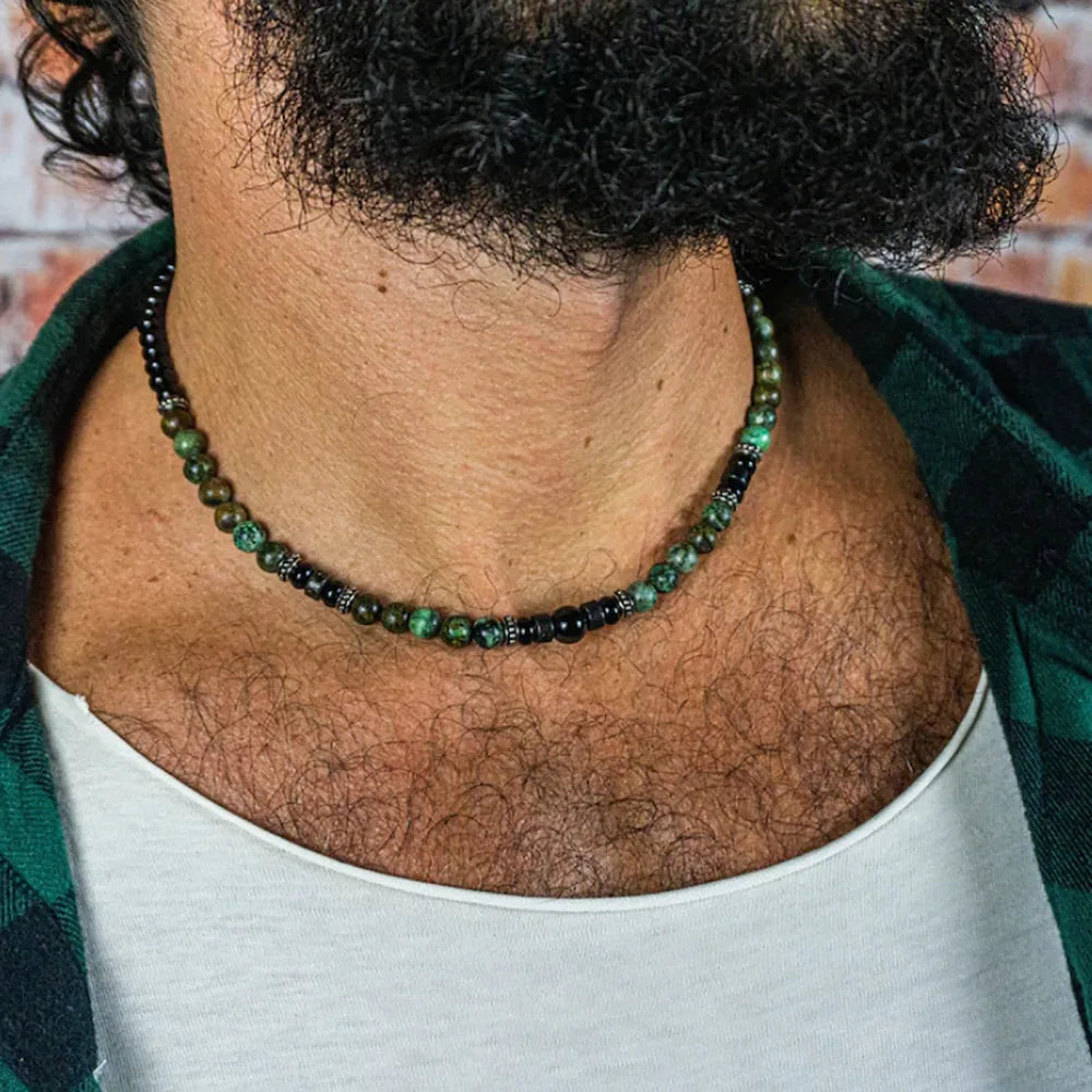 Stone Ethnic Geometric Necklace Party