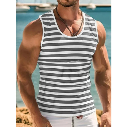 3D Striped Oversized Tank Top