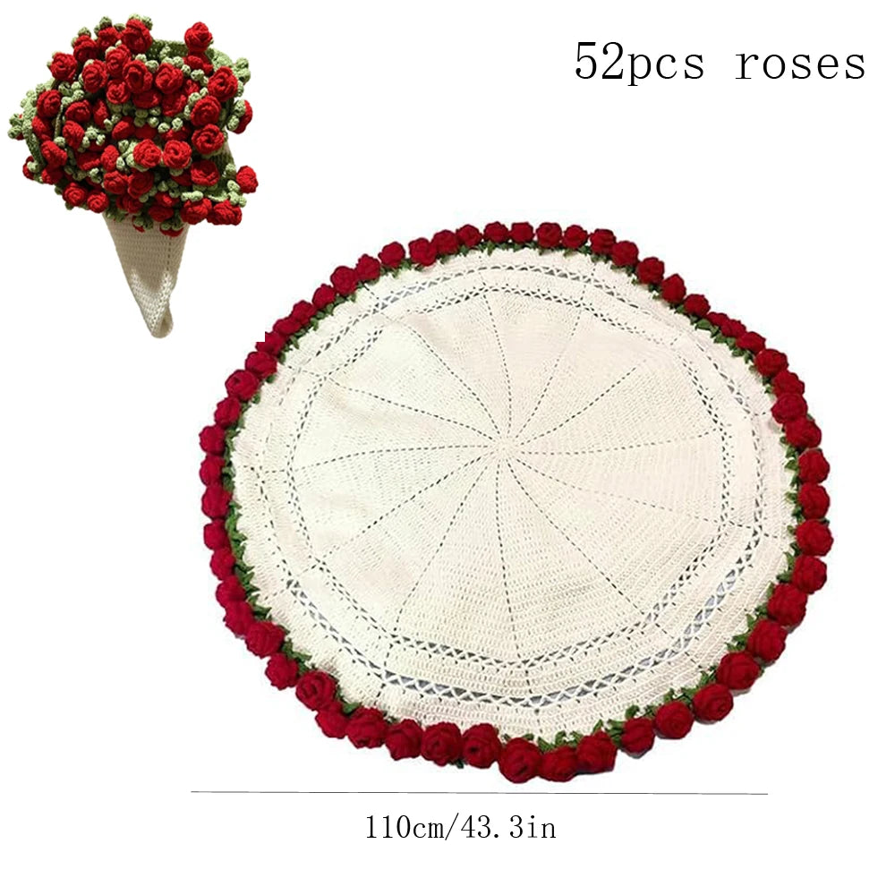 Romantic Rose Bouquet Blanket