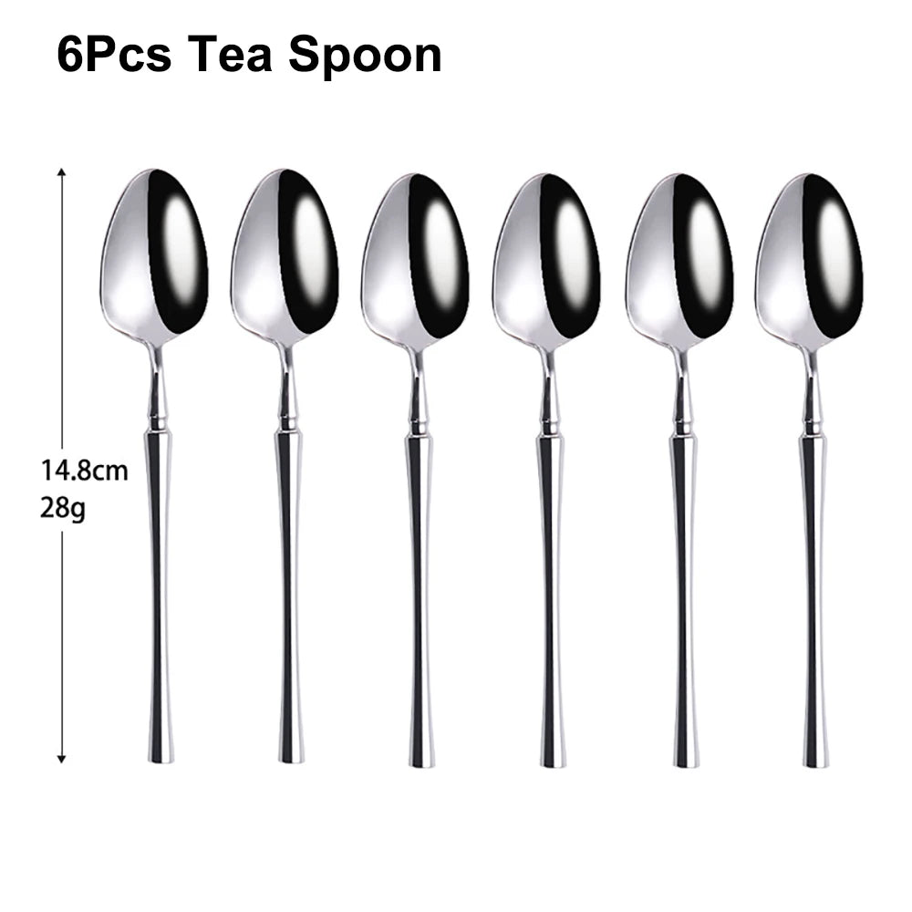 Metal Solid Color Spoon Set