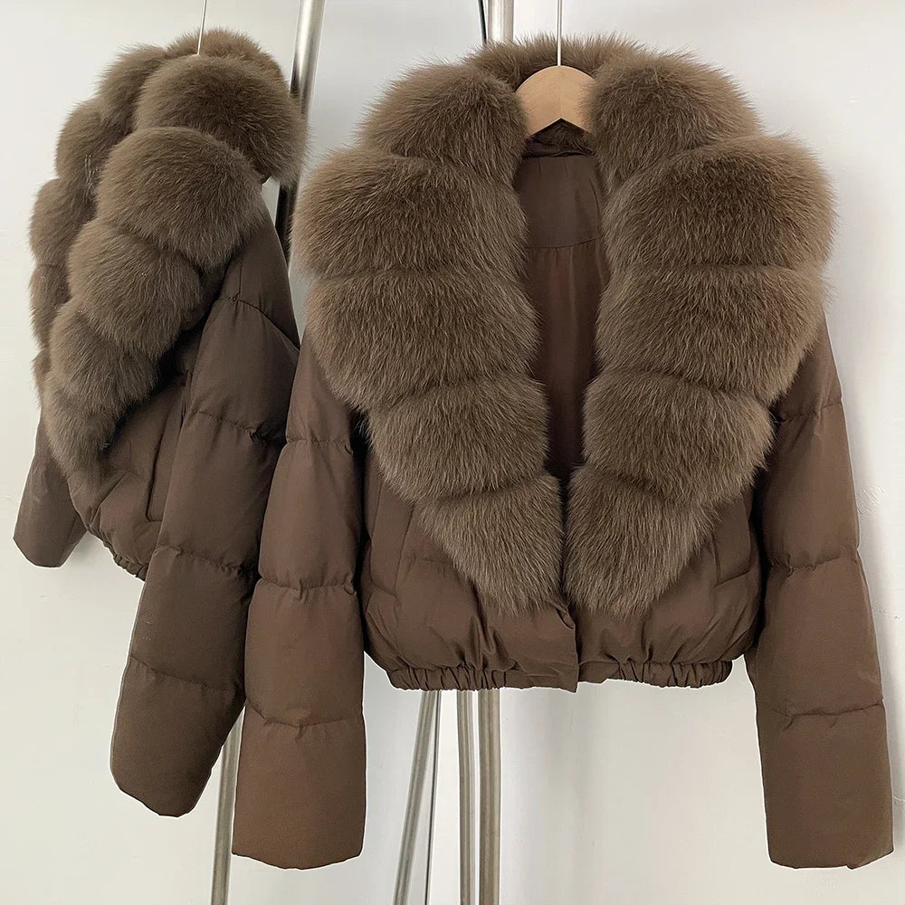 Fur Collar Duck Down Puffer Jacket