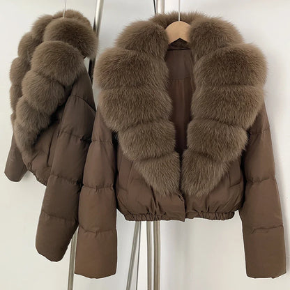 Fur Collar Duck Down Puffer Jacket