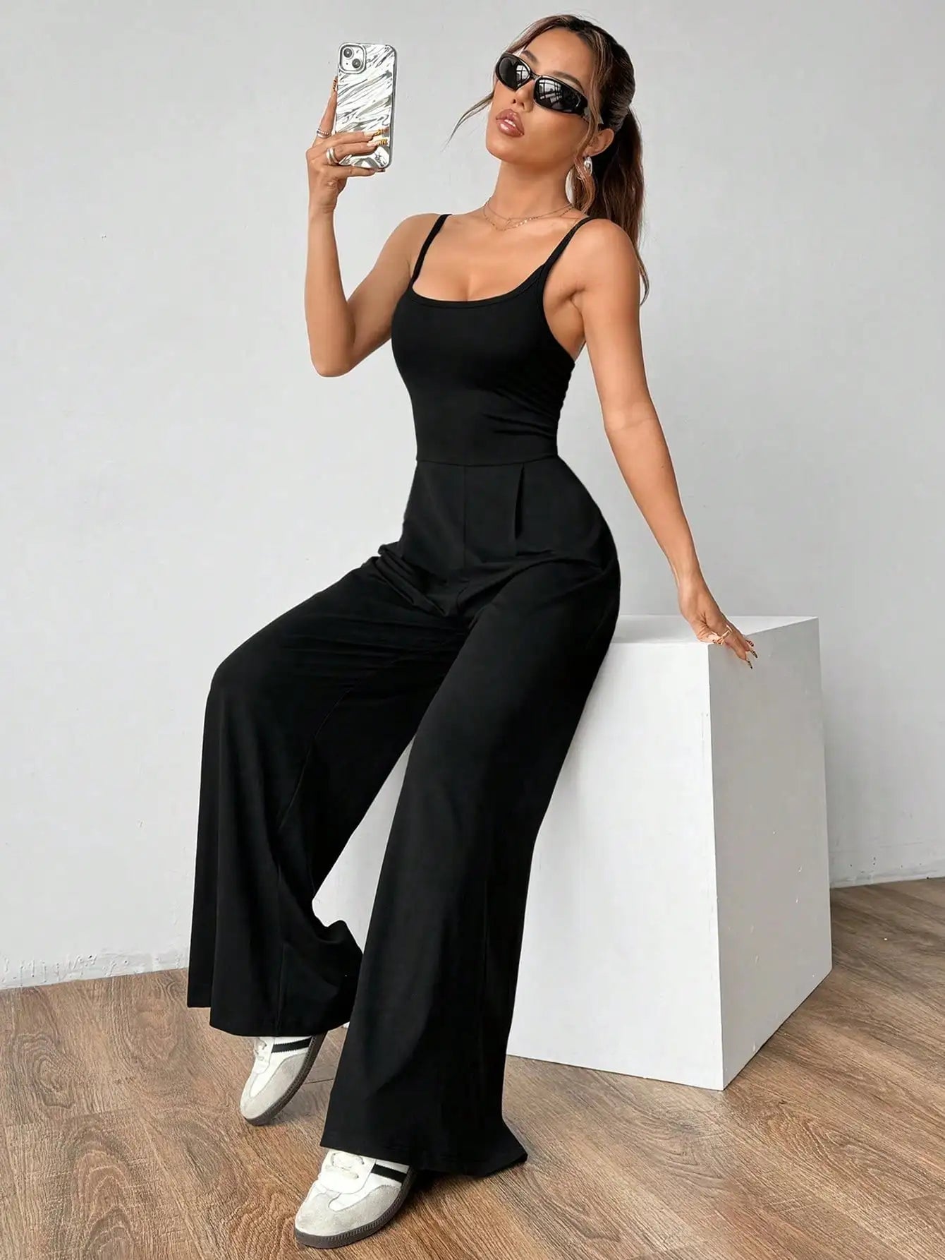 Solid Knit Jumpsuit