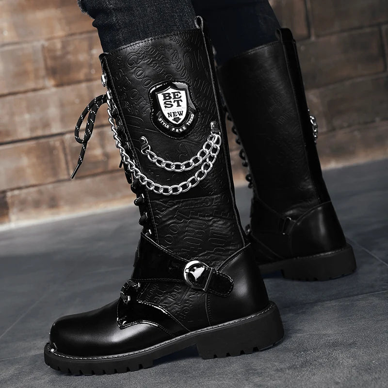 High-Top Cross-Country Motorcycle Boots