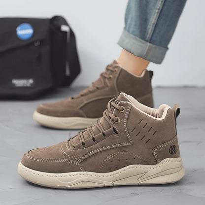 High-Top Motorcycle Ankle Boots
