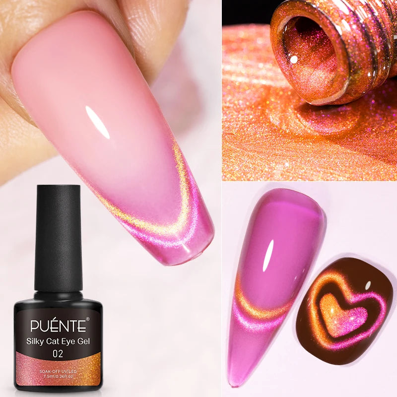 Wine Red Cat Eye Gel Polish
