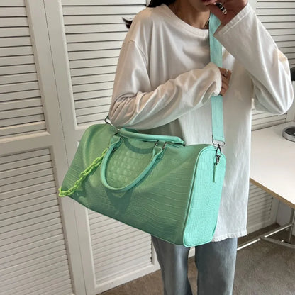 PU Leather Boston Bag