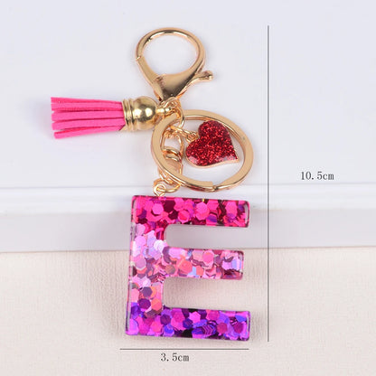 A-Z Alphabet Initial Letter Keychain