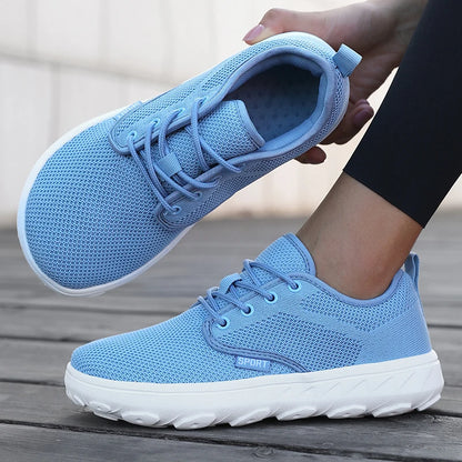 Wide Toe Platform Mesh Sneakers