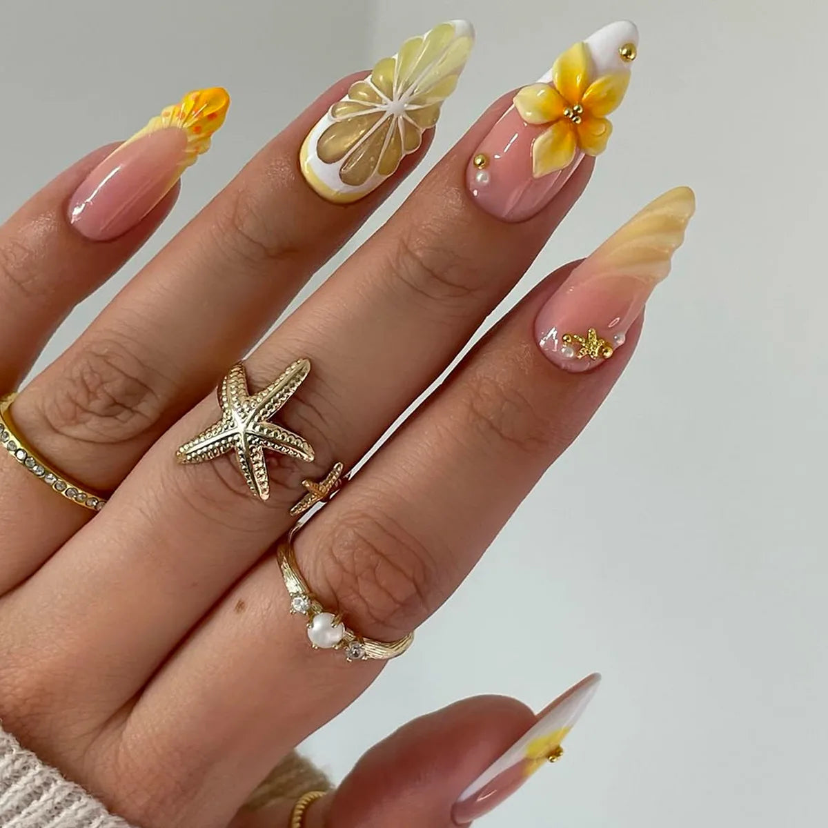 Floral Ballerina Press-On Nails