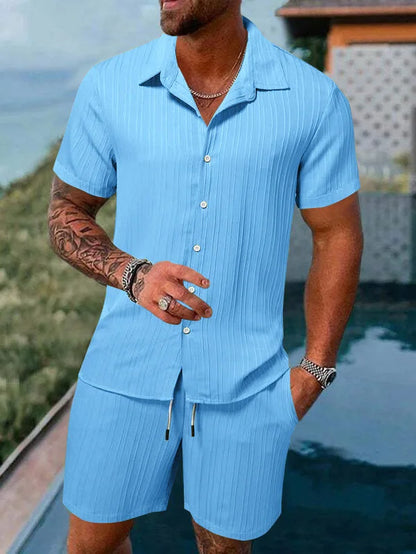 Multi-Color T-Shirt Shorts Set