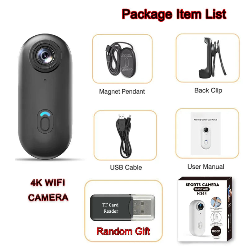 Ultra Compact 4K Body Camera