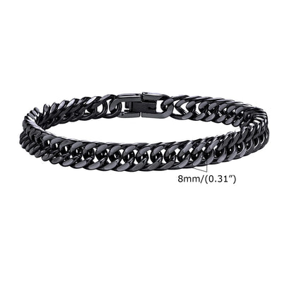 Double Curb Chain Bracelet