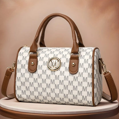 Women’s Alphabet Shoulder Bag with Golden “M” Logo