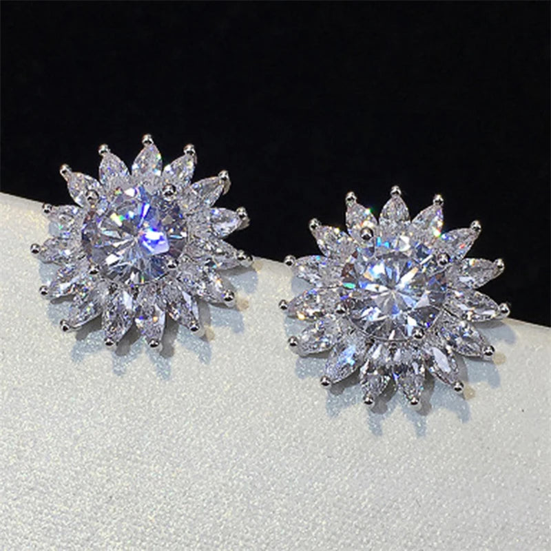 Geometric Zircon Studs