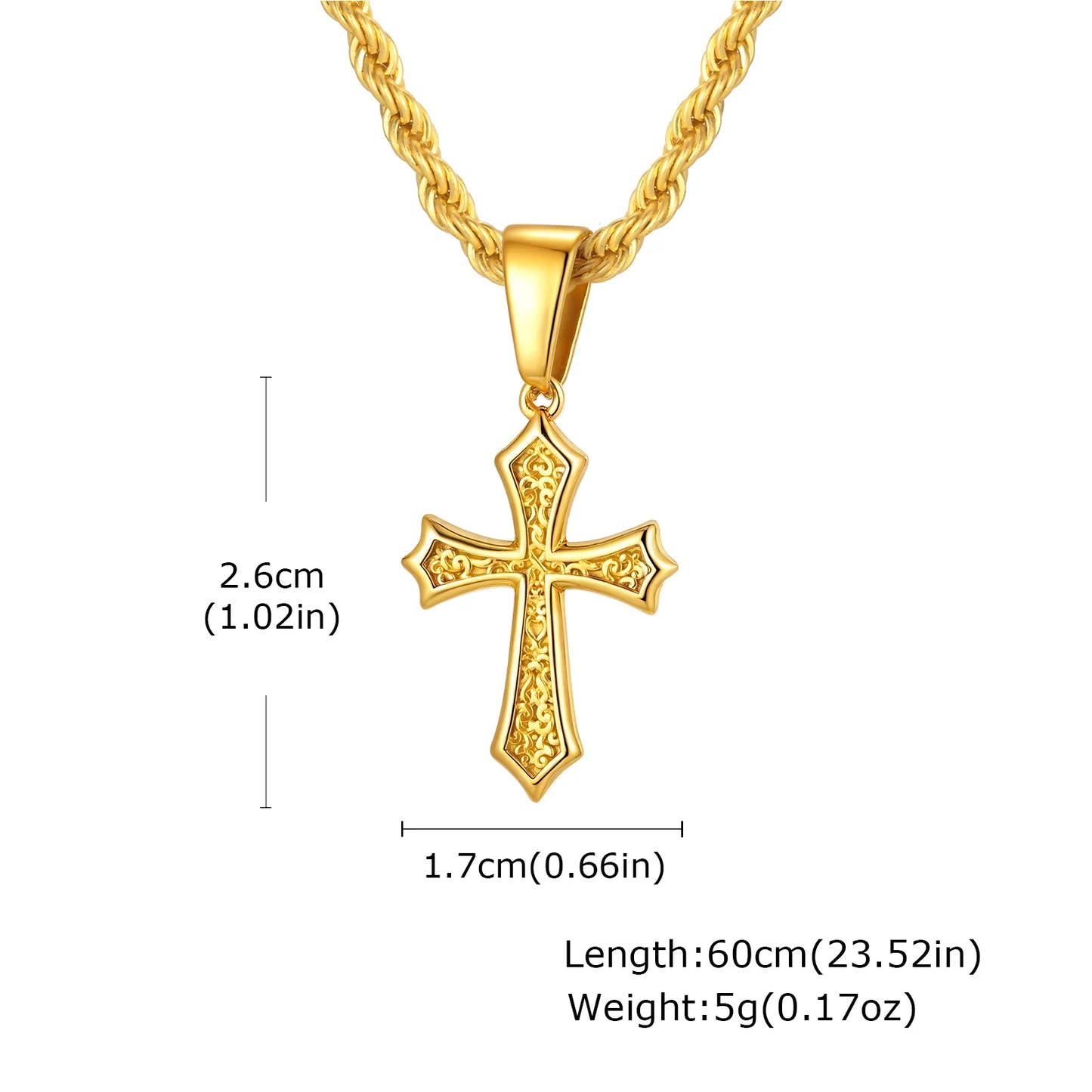 Metal Stainless Steel Cross Necklace Street Party