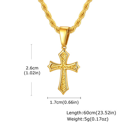 Metal Stainless Steel Cross Necklace Street Party