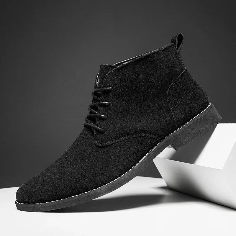 Brown Pointed-Toe Chelsea Boots