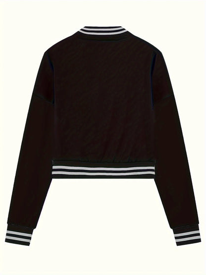 Single-Breasted Baseball Jacket