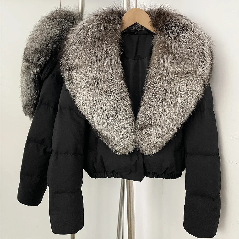 Fur Collar Duck Down Puffer Jacket