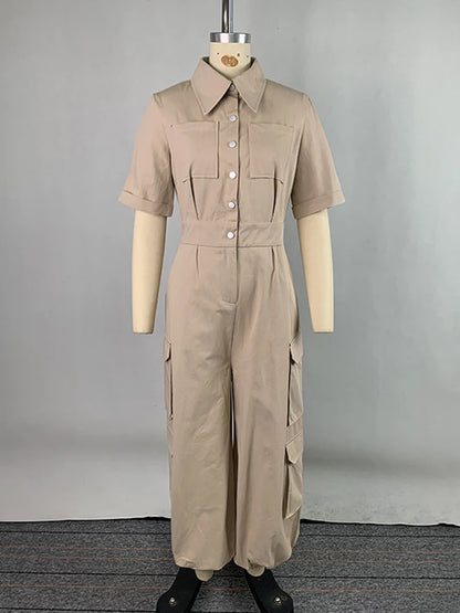 Button Pocket Jumpsuit