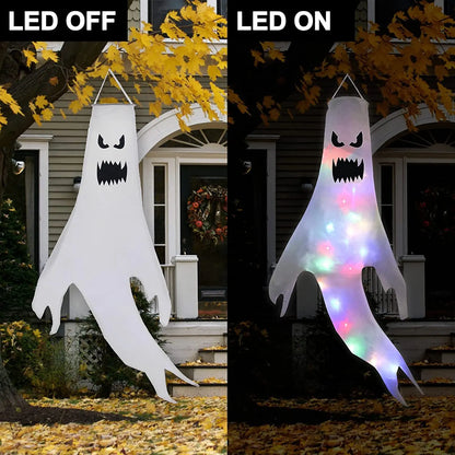 Glowing Ghost Windsock Decor