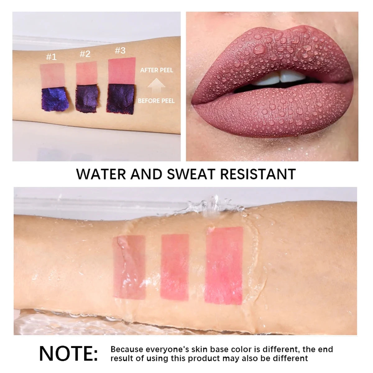 Waterproof Peel Off Lip Gloss Set