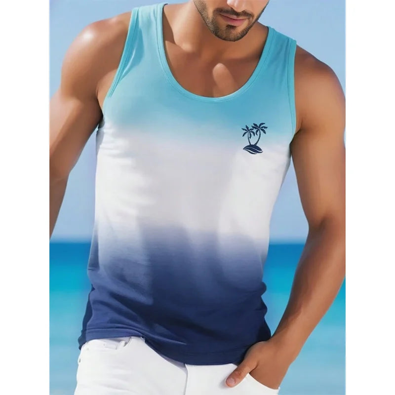 Coconut Gradient Print Tank Top