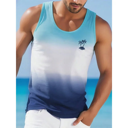 Coconut Gradient Print Tank Top