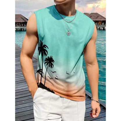 Coconut Gradient Print Tank Top