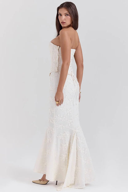 Summer Lace Strapless Dress