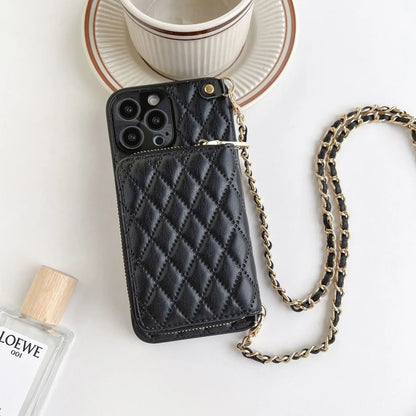 Crossbody PU Leather Case for iPhone 15 Pro Max | 15 Pro | 14 Pro Max | 14 Pro | 13 Pro Max | 13 Pro | 12 Pro Max | 12 Pro | 11 Pro Max