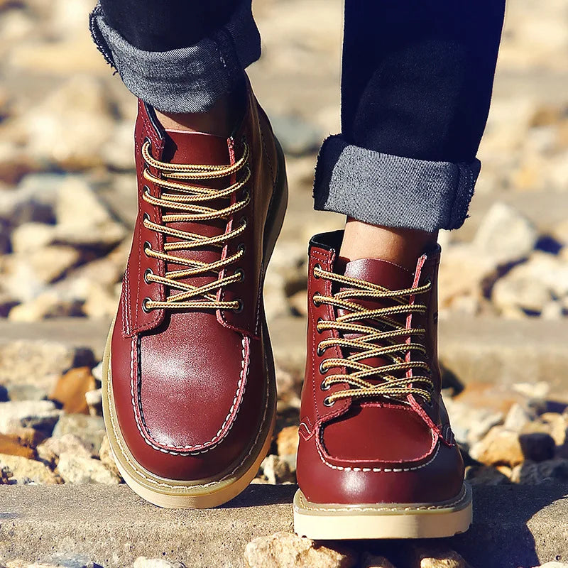 Waterproof Leather Motorcycle Boots