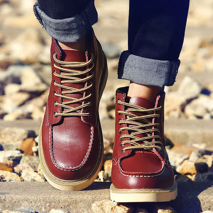 Waterproof Leather Motorcycle Boots
