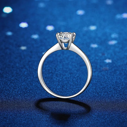 Round Moissanite Band Ring
