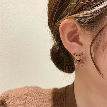 Plush Rabbit Stud Earrings