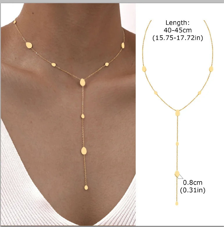 Gold Lariat Y-Shape Necklace