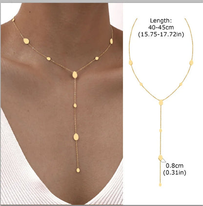 Gold Lariat Y-Shape Necklace