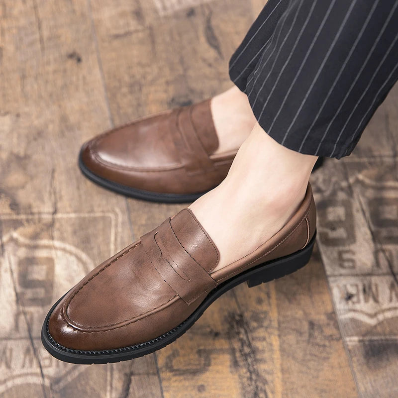 Soft Leather Bean Loafers