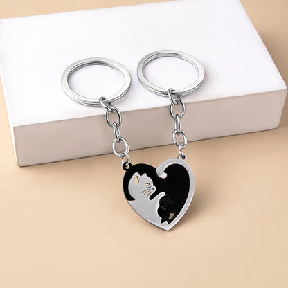 Cute Hug Cat Keychain Creative