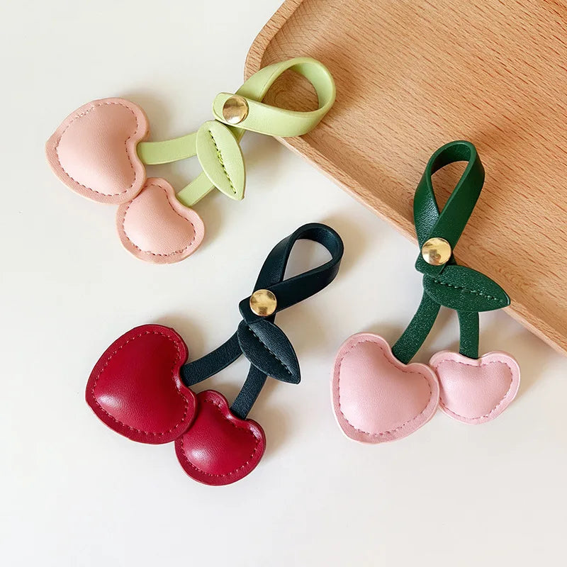 Cute 3D Peach Heart Cherry