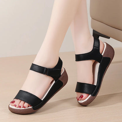 Low Heel Ankle Strap Sandals