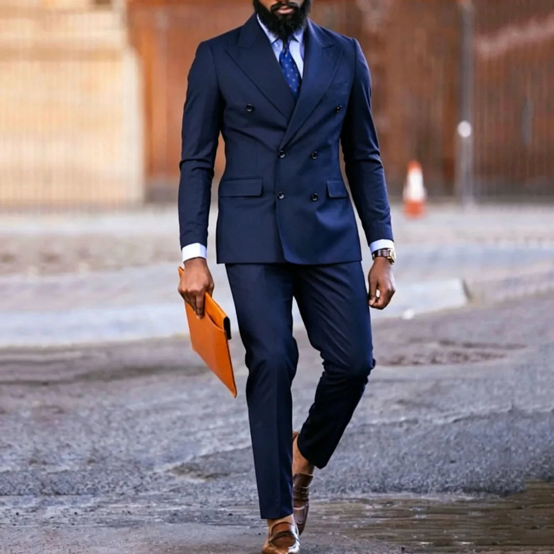 Dark Purple Double Button Suit