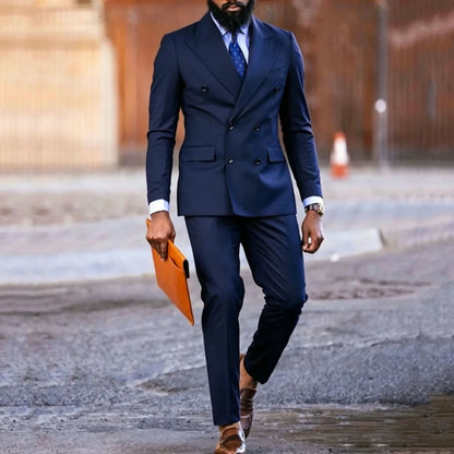 Dark Purple Double Button Suit