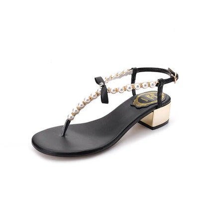 Beaded Heel Sandals