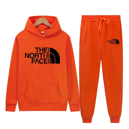 Unisex Two-Piece Hooded Tracksuit Set