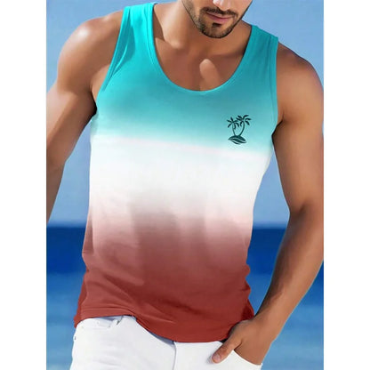 Coconut Gradient Print Tank Top